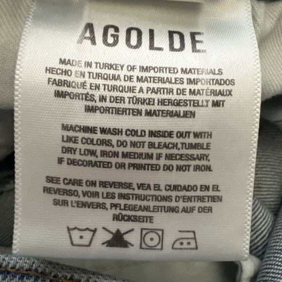 Agolde Valen Straight Leg Jeans Womens 25 Classic High Rise Capsule Wardrobe Z16 - Picture 7 of 9